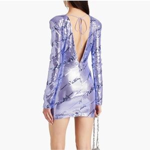 Shimmering Purple Sequin Mini Dress